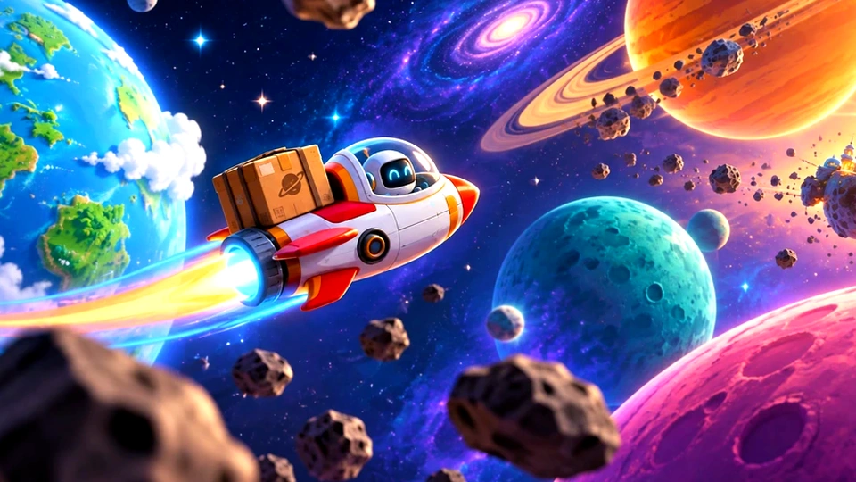 Moon Parcel — illustrated game cover